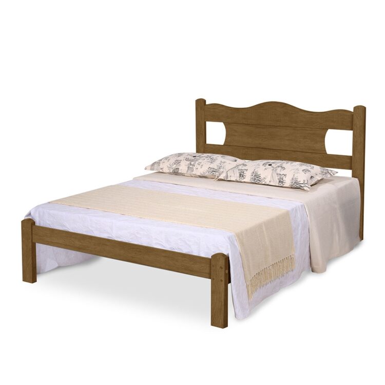 Cama de Casal Munique 103x143x197 cm Grenat Gabrielli Móveis