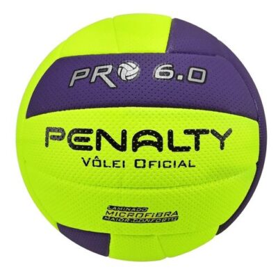 Bola Volei Penalty 6.0 Pro X Termotec PU UNICO / amarelo-roxo