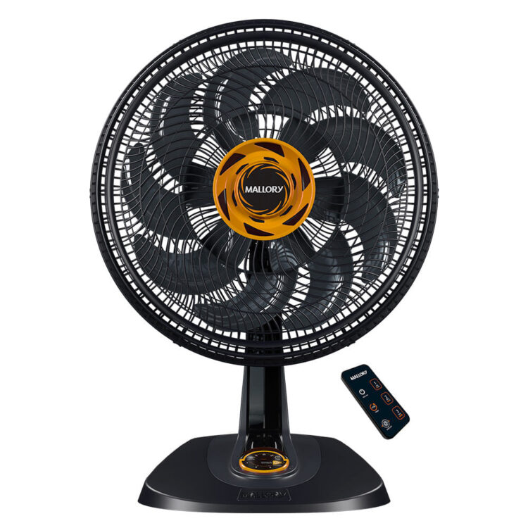 Ventilador Mallory  Max Control Preto Dourado com Controle 40 cm ND / 110V