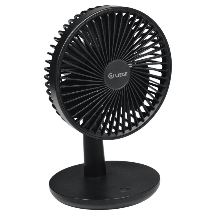 Ventilador de Mesa Portátil Preto 5W em Usb Liege