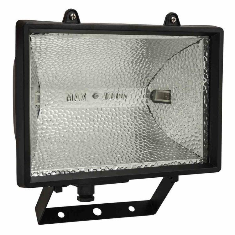 Refletor Para Lâmpada Halógena Preto Biv 1000W Liege