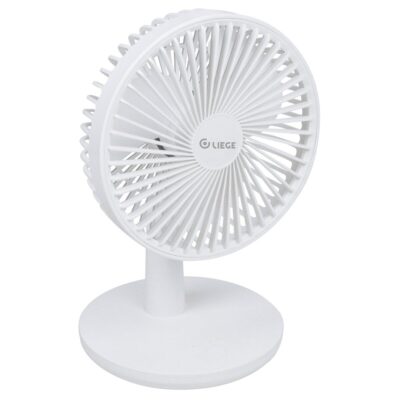 Ventilador De Mesa Portátil Branco 5W Em Usb Liege