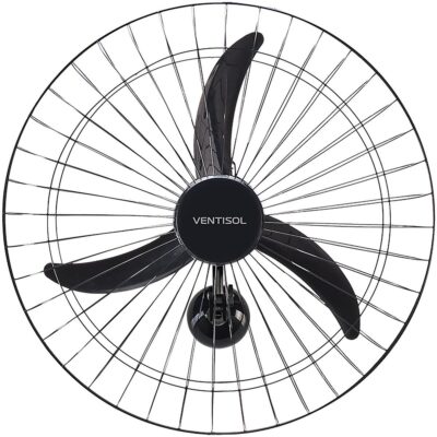 Ventilador de Parede Oscilante Preto 60Cm 127V Ventisol