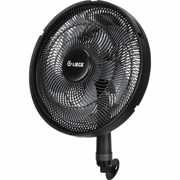 Ventilador De Parede Preto 50Cm 130W 127V Liege