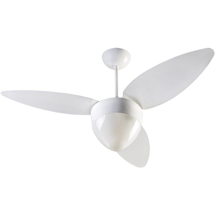 Ventilador Luminária Teto 3 Pás Branco Ventisol 127V