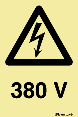 Alerta risco de choque elétrico 380v