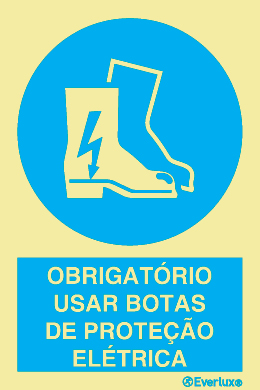 Obrigatório usar botas de proteção elétrica