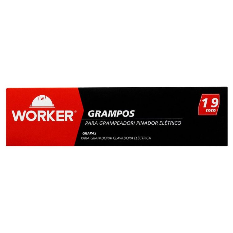 Grampos Para Grampeador/ Pinador Elétrico 19Mm 1000 Pçs Worker