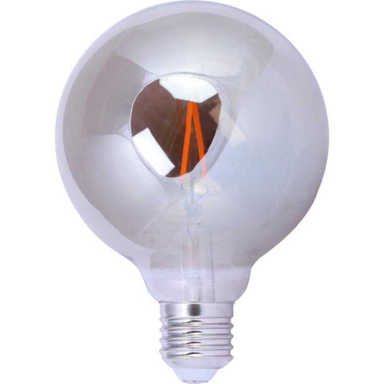 Lâmpada Led Filamento Vintage Globo Fumê G95 Bivolt Liege