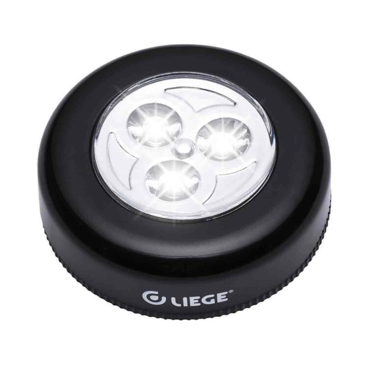 Luminária De Toque Liege 3Leds Pr 3Pilhas Aaa