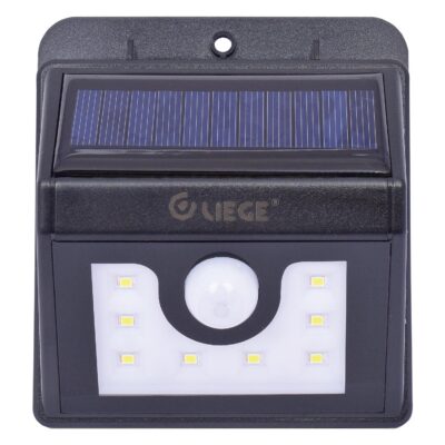 Luminária Solar De Parede Com 8 Leds 40Lm 1,6W 6500K Liege