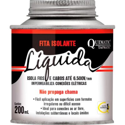 Fita Isolante Líquida Preta Lata 200Ml Quimatic