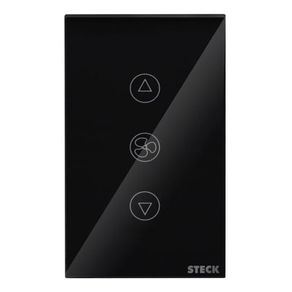 Interruptor Touch Ventilador Wi-Fi Smarteck 4X2 Bivolt - Steck | Preto