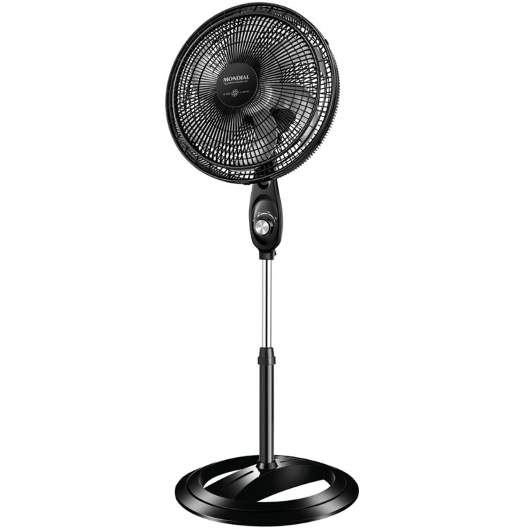 Ventilador De Coluna Mondial Super Power 40cm 6 Pás140w Vsp-40C-Nb - Preto/Prata - 110 Volts