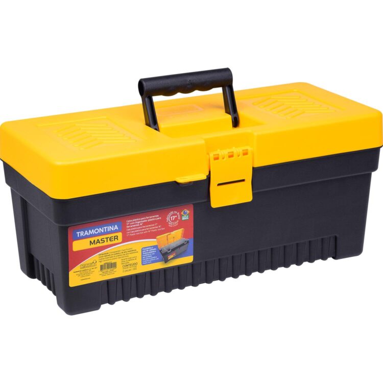 Caixa Plástica para Ferramentas 17" com Organizador de Plástico 16" Tramontina 43804217