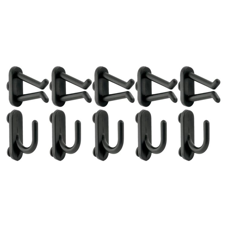 Ganchos Plásticos Curvo/duplo para Porta Ferramentas 10 Peças Kala