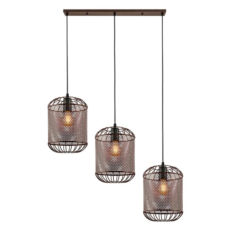 Luminária Pendente Mefel Triplo Preto Kala