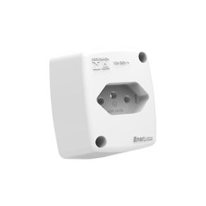 Tomada Enerbras Externa 2p+T 10a Novo Abnt 050-Eb Branca - Enerbras